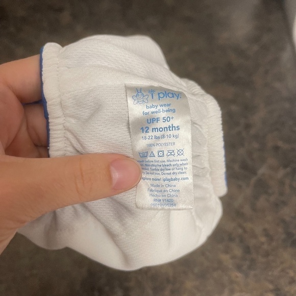 I Play UPF 50 Blue Button Swim‎ Bottom Baby Size 12M - Picture 4 of 4